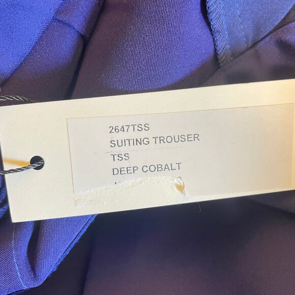 NWT L'AGENCE Suiting Trousers 2 Deep Cobalt Blue Pants Academia Cocktail Office - Picture 4 of 6